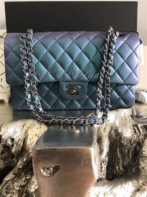 chanel purple iridescent flap 2017